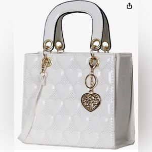 white handbag satchet purse